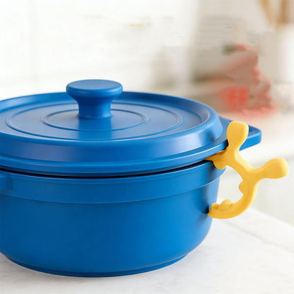 Multifunction Silicone Pot Handle Spatula Rack, Multifunctional Stove Top Organizer, Anti-Scald Utensil Holder & Steam Releaser, Prevents Boil-Overs & Keeps Kitchen Clean