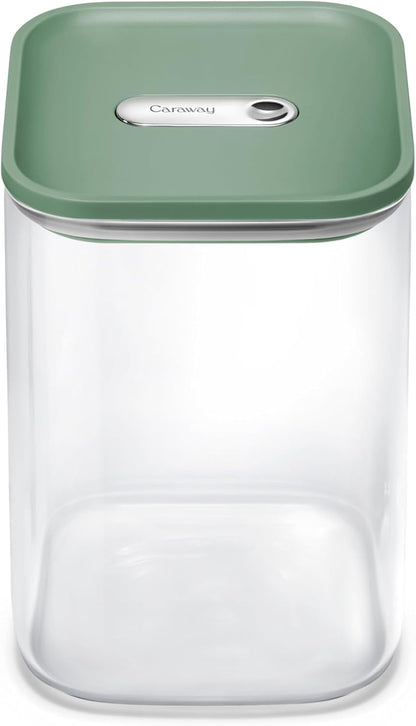 Caraway 4qt Glass Airtight Food Storage Container with Lid – Non-Toxic, BPA-Free Kitchen Storage Container – Stackable, Space-Saving Airtight Container for Dry Goods and More - Mist
