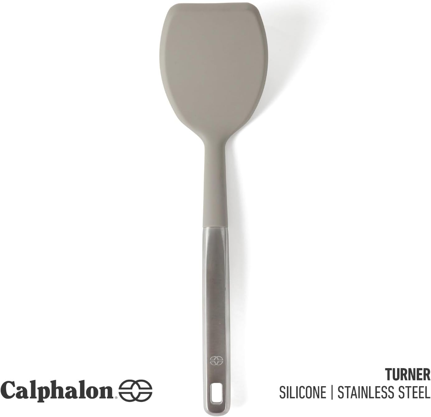 Calphalon Slotted Turner, Kitchen Flipping Spatula, Slotted Spatula, Stainless Steel Turner with Silicone Heat Resistance Handle, Nonstick-Safe Spatula for Draining and Flipping (Navy)