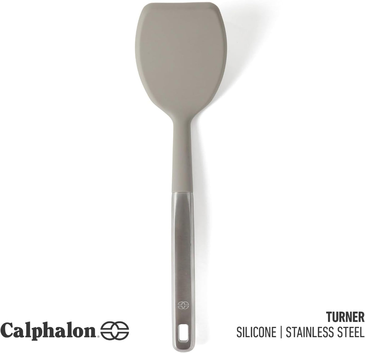 Calphalon Slotted Turner, Kitchen Flipping Spatula, Slotted Spatula, Stainless Steel Turner with Silicone Heat Resistance Handle, Nonstick-Safe Spatula for Draining and Flipping (Navy)