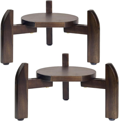 Drink Dispenser Stand Adjustable Width from 8" to 11.2" Wide - Beverage Jar and Water Plastic Jug Holder - to plant flower pots - Adjustable up to11.2-inch Wide (For 5-Gal Jug 8"-11.2")- Walnut Color
