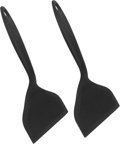BokWin 2 Pack Wide Silica Gel Pancakes Spatula Turner, Red