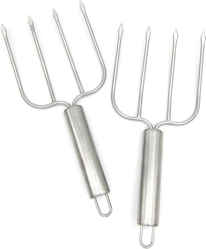 Turkey Lifter Forks Set of 2 Stainless Steel Turkey Lifters with Non-Slip Handle Turkey and Poultry Lifters Turkey Claws Carving Fork