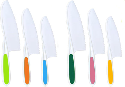 Knives for Kids, 6-Piece Kitchen Cooking and Baking Knife Set, Children's Knives for Real Cooking, BPA-Free Kids' Toddler Tool
