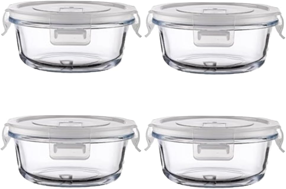 16oz Square Glass Food Storage Containers With Lids, 2 Cup Square Glass Food Containers With Lids, BPA free Small Meal Prep Bowls for leftovers, Dishwasher, Freezer Safe (8Pack)
