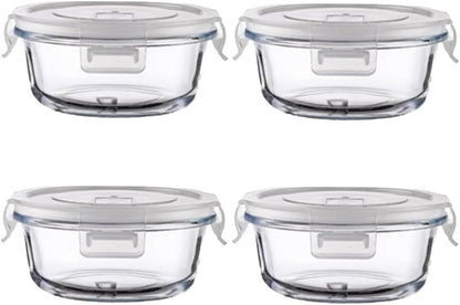 16oz Square Glass Food Storage Containers With Lids, 2 Cup Square Glass Food Containers With Lids, BPA free Small Meal Prep Bowls for leftovers, Dishwasher, Freezer Safe (8Pack)