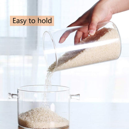 Set of 2 Large Glass Food Storage jar, 100 FL OZ (3000ml) Glass Flour Canister with Airtight Bamboo Lids for Kitchen Corner, BPA-Free Flour Container for Sugar, Ground Coffee, Rice and Dry Food