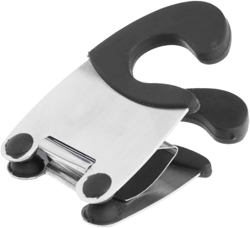 Pot Clip Spoon Holder, Stainless Steel Heat Resistant Kitchen Tool Black