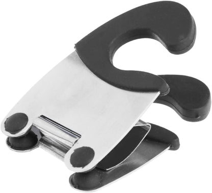 Pot Clip Spoon Holder, Stainless Steel Heat Resistant Kitchen Tool Black