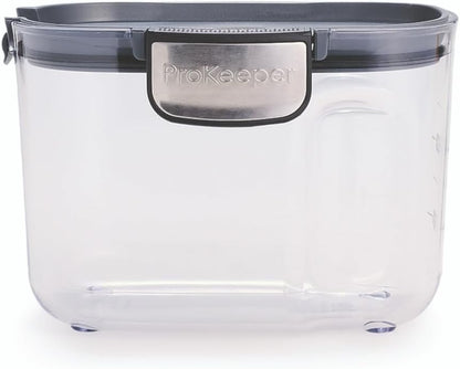 Progressive International ProKeeper+ Clear Plastic Airtight Food Baker's Kitchen Storage Organization Container Canister Set with Magnetic Accessories, 2- Piece Set (Grain 2.5-Quart)