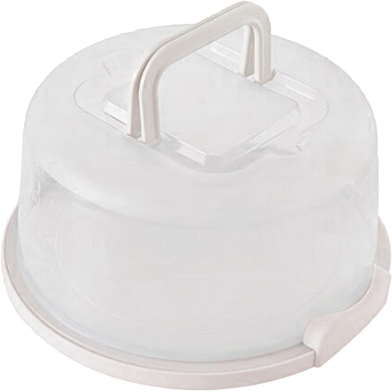 Fenteer Cake Container Cake Carrier Dome Storage Carrier Cupcake Box Round Food Grade with Lid and Handle 8 inch Freezer Cake Keeper