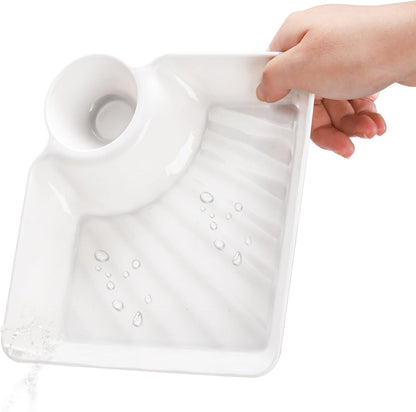 Lawei 10Pcs Chips and Dip Plates, Plastic Serving Platter Set Dumpling Plate with Dipping Saucer, White Divided Snack Serving Dishes for Appetizer, Sushi, Taco Salsa, Charcuterie, Reusable