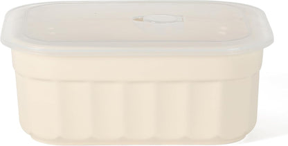 Martha Stewart Shadowbrook 5-Piece Borosilicate Glass Storage Container Set – Airtight Locking Lids, 21.6 oz Meal Prep, Leftover & Lunch Containers, Microwave, Oven & Dishwasher Safe