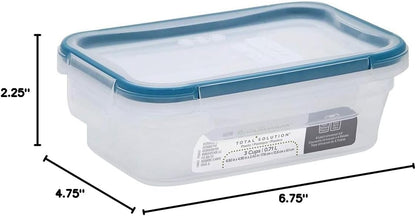 Snapware Plastic Total Solution (21-Pack) Large Food Storage Containers Set, Meal Prep Containers with Plastic BPA-Free Lids & 4 Locking Tabs, Microwave, Dishwasher, and Freezer Safe