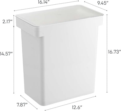 YAMAZAKI Home Tower Airtight Pet Food Storage Container - Cat And Dog Food Holder Bin With Transparent Lid And Handle - Extra Large - Polypropylene - 6.6 Gallons, 25 Liters