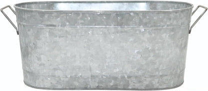 Hosley Galvanized Carry All Kitchen Utensil Caddy Serve Ware 13 Inch Long. Ideal for Floral Arrangements Party Garden Patio. O4
