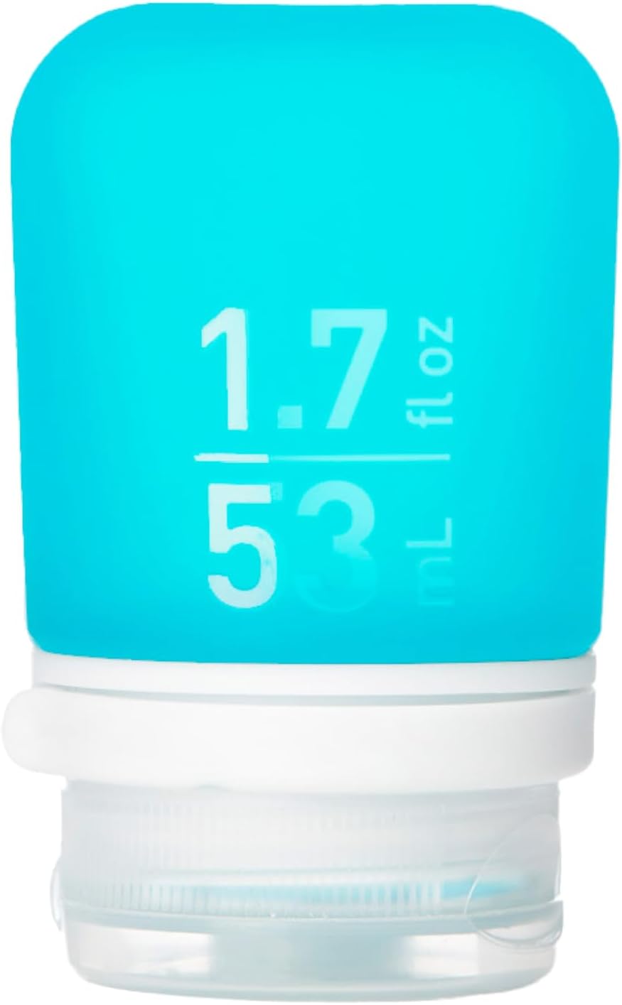 humangear GoToob+ (XL) | Refillable Silicone Travel Bottle | Locking Lid | Food-Safe Material | Blue, XL (6 fl.oz.; 177ml)