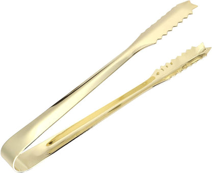 Ice Tongs, Serving Tongs Bar Sugar Stainless Steel Biscuit Buffet Grill Kitchen Edition Clamp Tool Heat Non Slip Grip Glossy Silver For Baking Pastry Salad BBQ Cooking