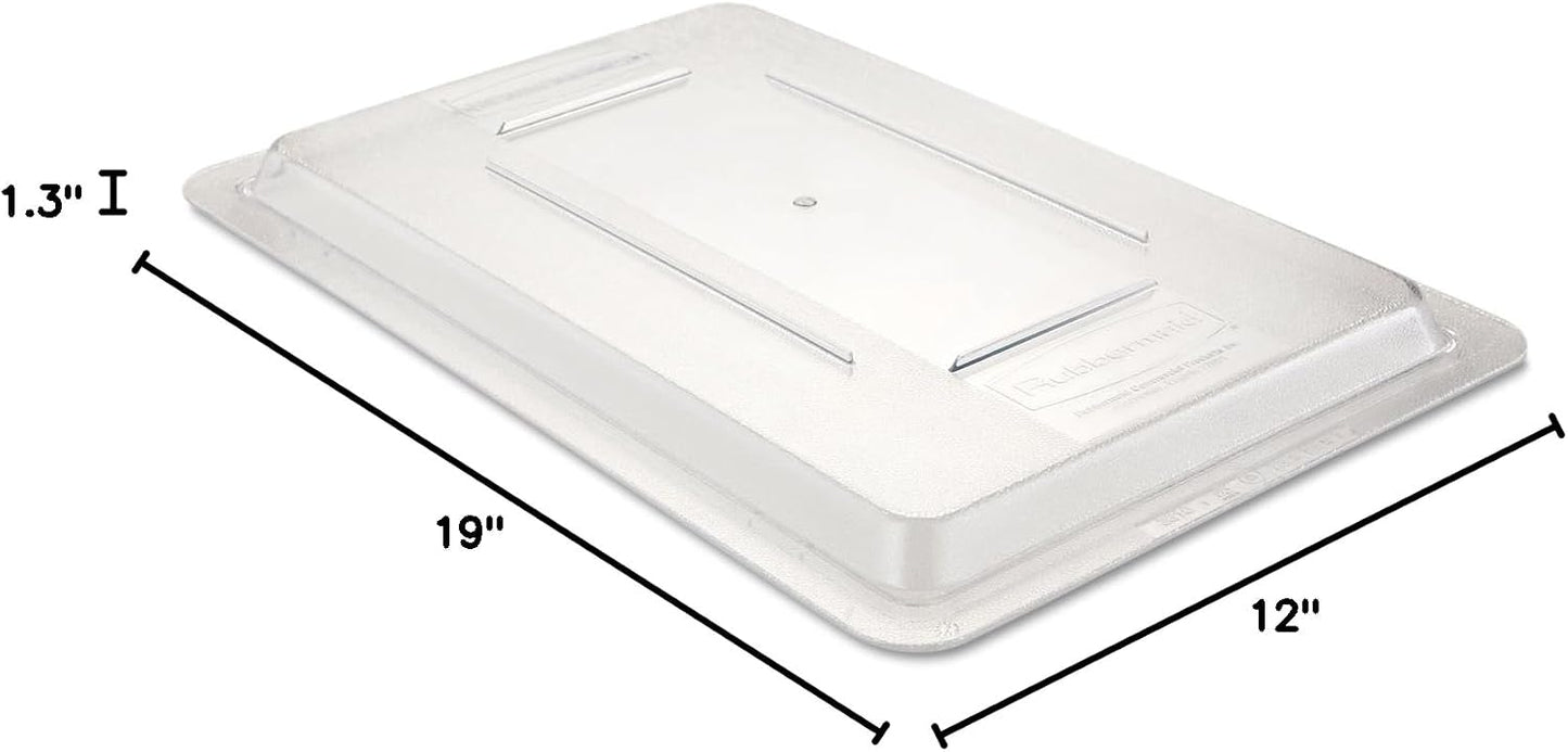 Rubbermaid Commercial Products Polycarbonate Food Storage Box/Tote, 2 Gallon, Clear, for Restaurant/Kitchen/Cafeteria