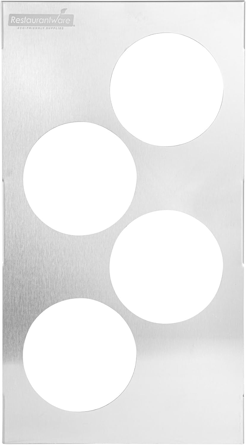 Restaurantware Stainless Steel Bottle Organizer - 1 Count - 6.299 x 7.087 x 0.394 Inches - Dishwasher-Friendly Condiment Holder - Kitchen Bottle Rack - Space-Saving Design - Silver
