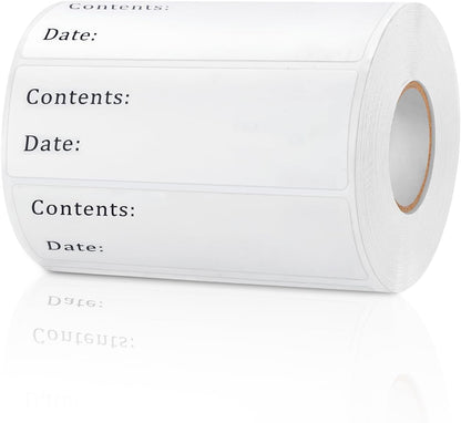 300pcs Removable Freezer Labels, Yoget 1 x 3 Inch Food Storage Stickers, Refrigerator Freezer Paper Label Easy Clean Leaves No Residue, 2 Color Food Labels Roll