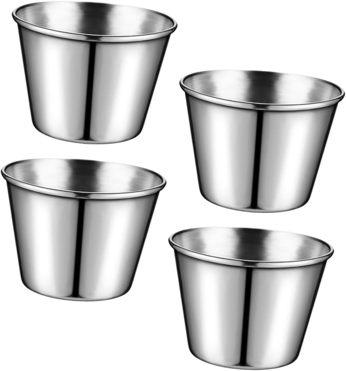 OUNONA 20pcs Stainless Steel Dipping Bowls Sauce Cups for Ketchup Condiments Appetizers for Restaurants and Home Use Versatile Kitchen Storage