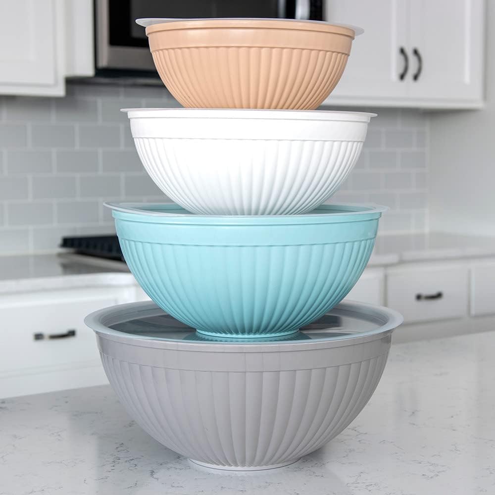 Nordic Ware Mini Prep and Serve Mixing Bowls Set, 4-Piece, Earth-Tones