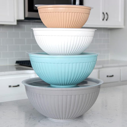 Nordic Ware Mini Prep and Serve Mixing Bowls Set, 4-Piece, Earth-Tones