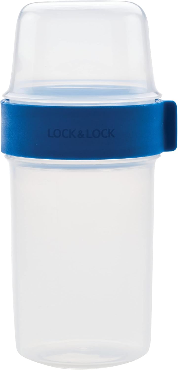 LOCK & LOCK LocknLock Easy Essentials Twist Two Way Food Storage Container, BPA-Free/Dishwasher Safe, 10-Piece Set, Clear