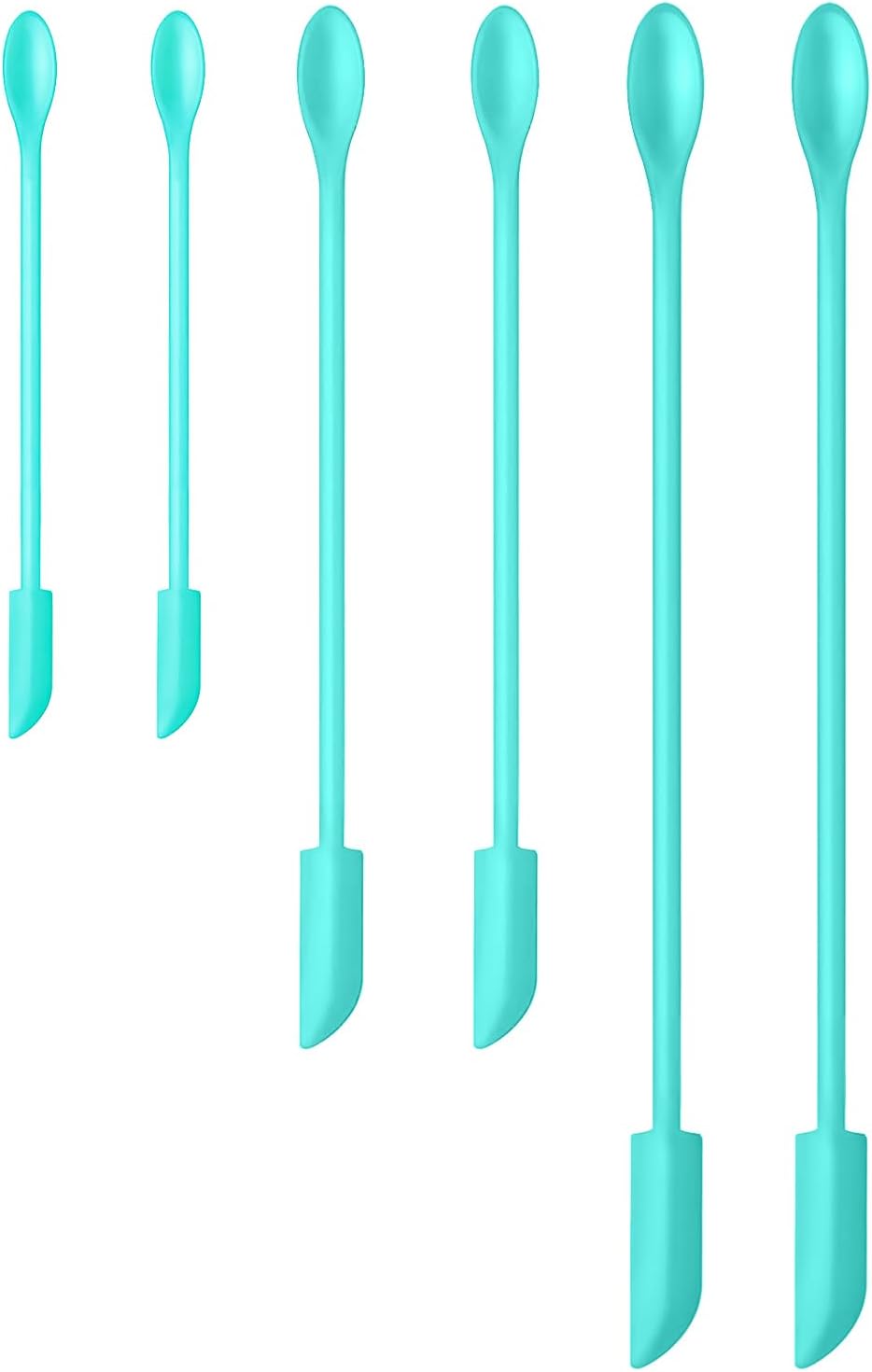 Silicone Spatula Set 6Pcs, Mini Jar Scraper for Makeup & Food