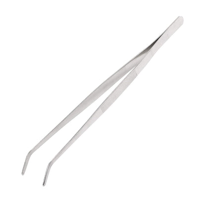 12 Inch Kitchen Long Tweezers Tongs, Cooking Tweezers Stainless Steel, Ideal for Meat Pasta Plating Pinching Delicate Small Pieces of Food