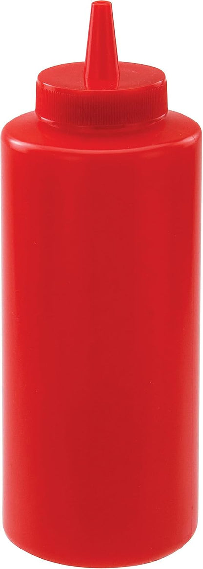 Winco 12 oz Clear Plastic Squeeze Bottles, 6pk (Set of 6)