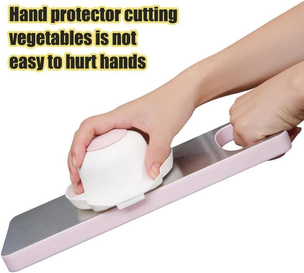 Blue Food Safety Holder for Mandolin Slicer or Grater, Finger Anti-Cut Protectors for Vegetable Grater, Food Slicer Cutter Finger Guard for Mandoline Cutting, Mandolines