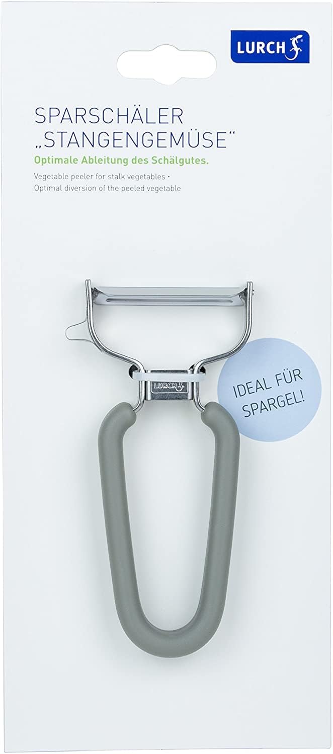 Lurch Germany Julienne Vegetable Y Peeler 5.1 x 2.3 Inches / 13 cm x 6 cm | Stainless Steel Cutter & Slicer for Carrot, Potato & Apple | Veggie Zoodles Maker | Non-slip Comfortable Handle - Black