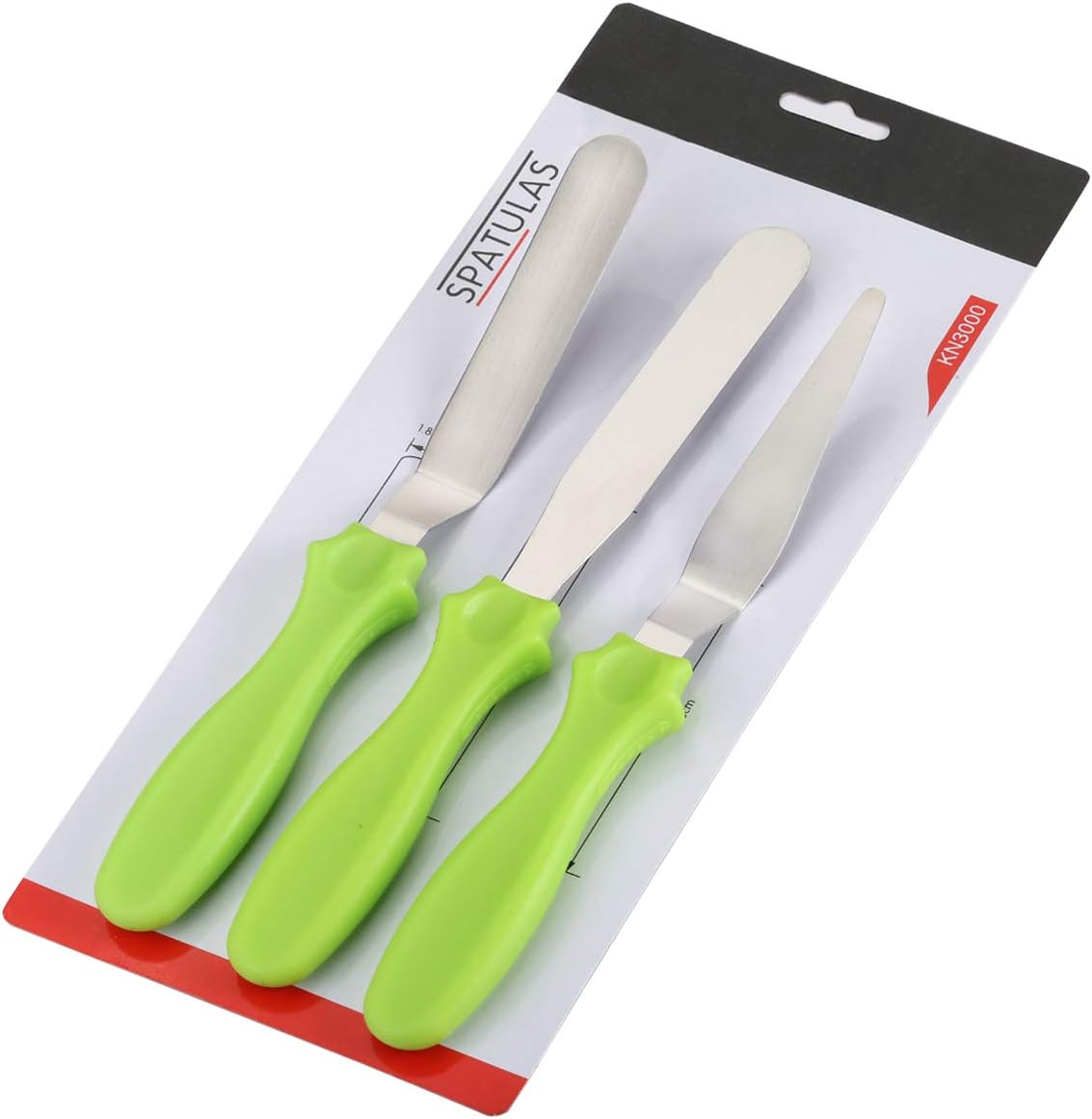 Szxc Small Baking Icing Spatulas Set, 2 Offset 1 Straight for Cake Frosting Decorating