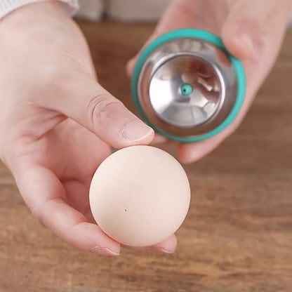 Anti-Rust Easy Egg Piercer & Peeler - Kitchen Gadget for Raw & Hard-Boiled Eggs, Shell Remover with Retractable Pin