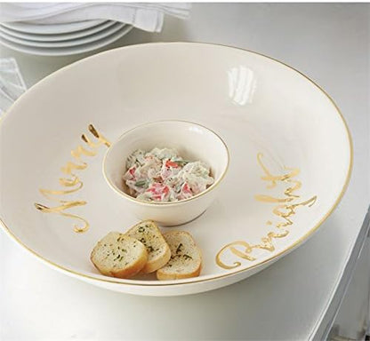 Mud Pie Circa Chip N Dip Set (Bistro Chip n' Dip Server)
