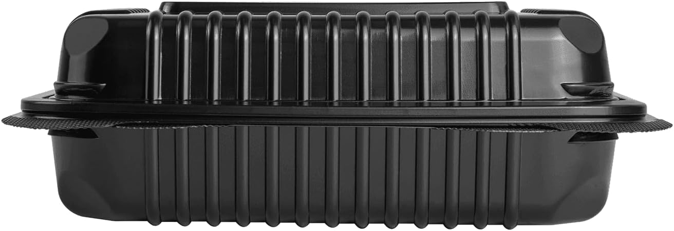 Karat FP-HC99PP-3CU 9"X 9" PP Hinged Containers 3 Compartment - (Case of 200)