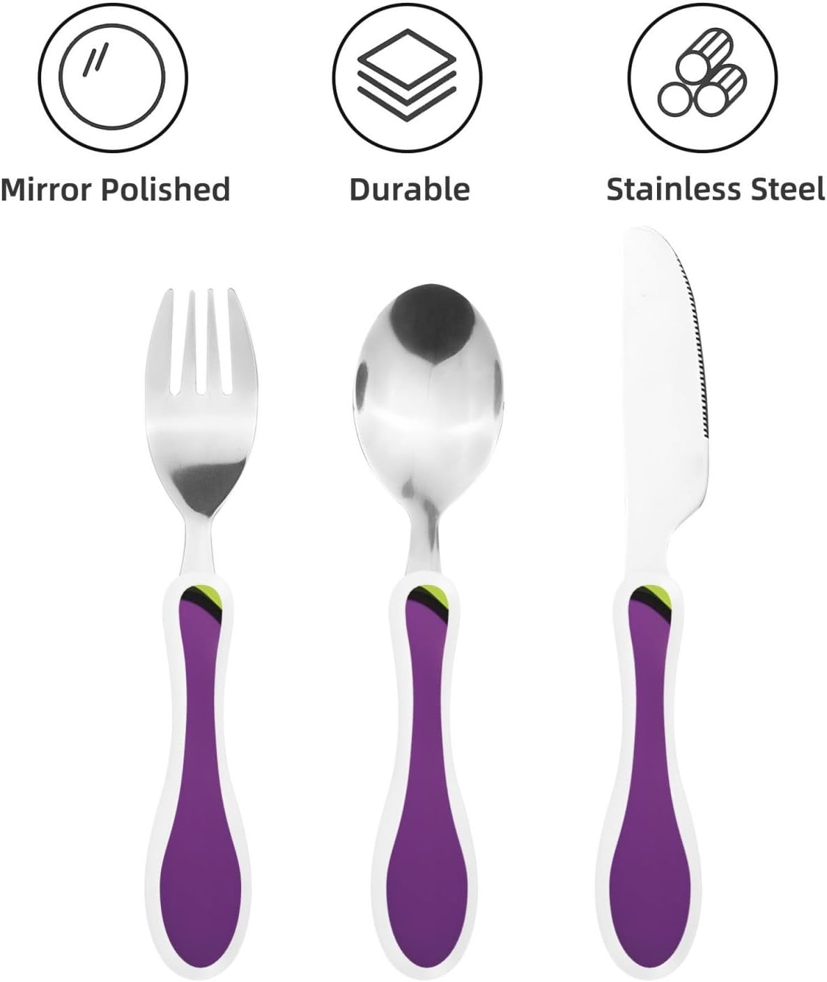 3-Piece Kids Silverware Set With Storage Case, Stainless Steel Reusable Children Safe Knife Spoon Fork Set Astronaut Cat Fish Children Flatware Set For Kids Lunch Box
