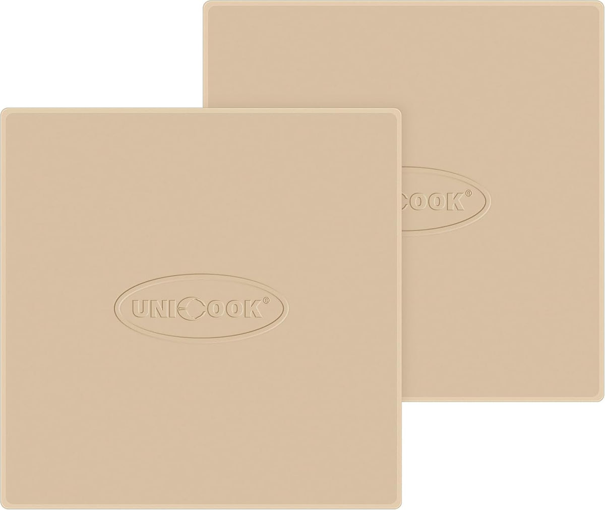 Unicook Pizza Stone for Oven Grill, 12" x 11" Rectangular Cordierite Stone