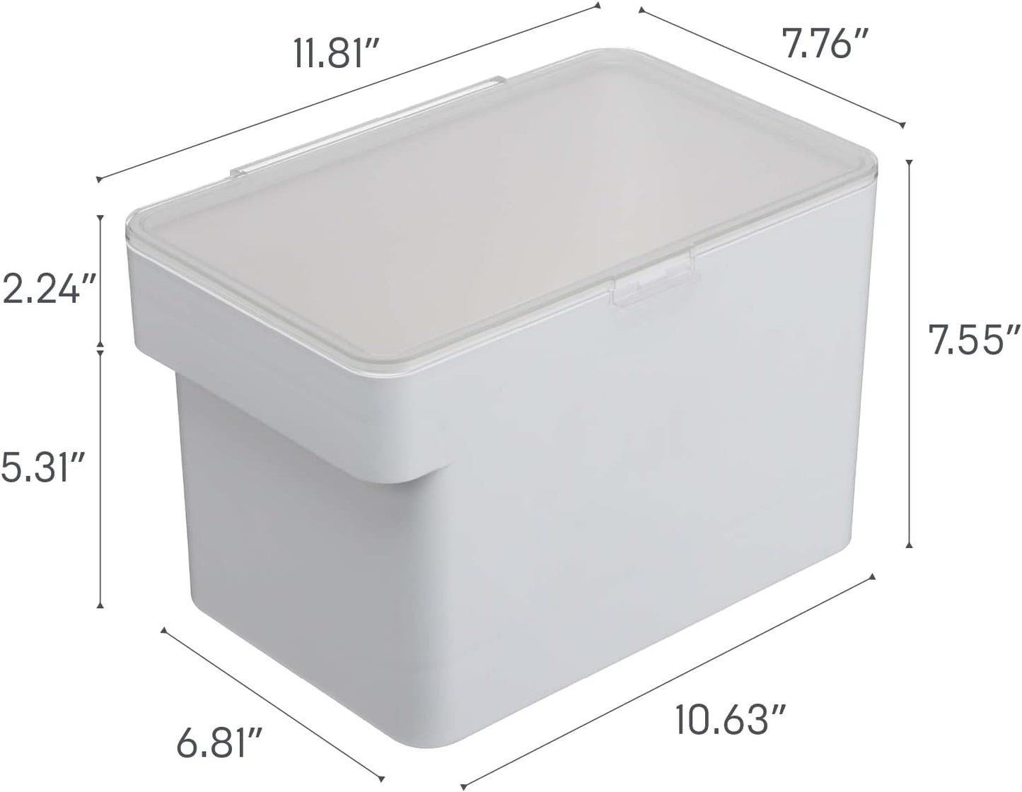 YAMAZAKI Home Tower Airtight Pet Food Storage Container - Cat And Dog Food Holder Bin With Transparent Lid And Handle - Extra Large - Polypropylene - 6.6 Gallons, 25 Liters
