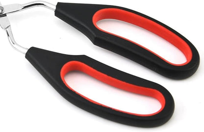 2Pcs Scissor Tong, Stainless Steel Kitchen Tongs with No-n-Slip Comfortable Grip, Multi Function Kitchen Tongs Set for Baking, Cooking, Grilling & Serving