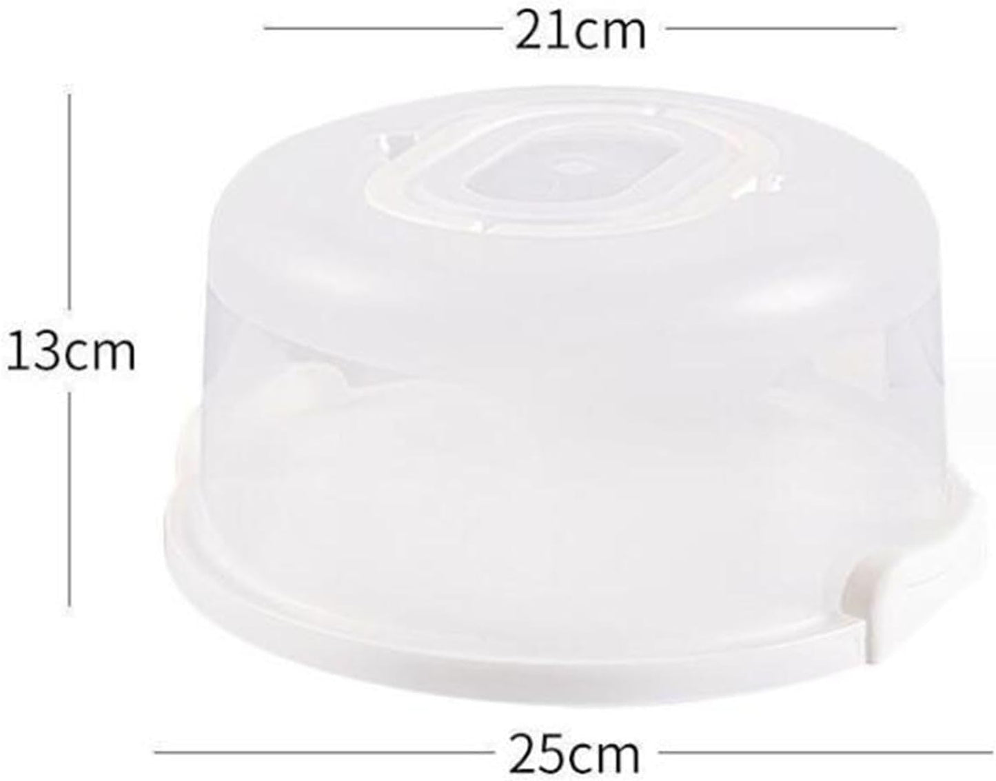 Fenteer Cake Container Cake Carrier Dome Storage Carrier Cupcake Box Round Food Grade with Lid and Handle 8 inch Freezer Cake Keeper