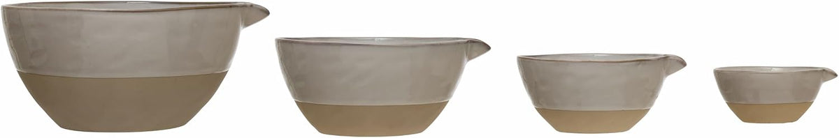 Stoneware White Batter Bowls (Set of 4)