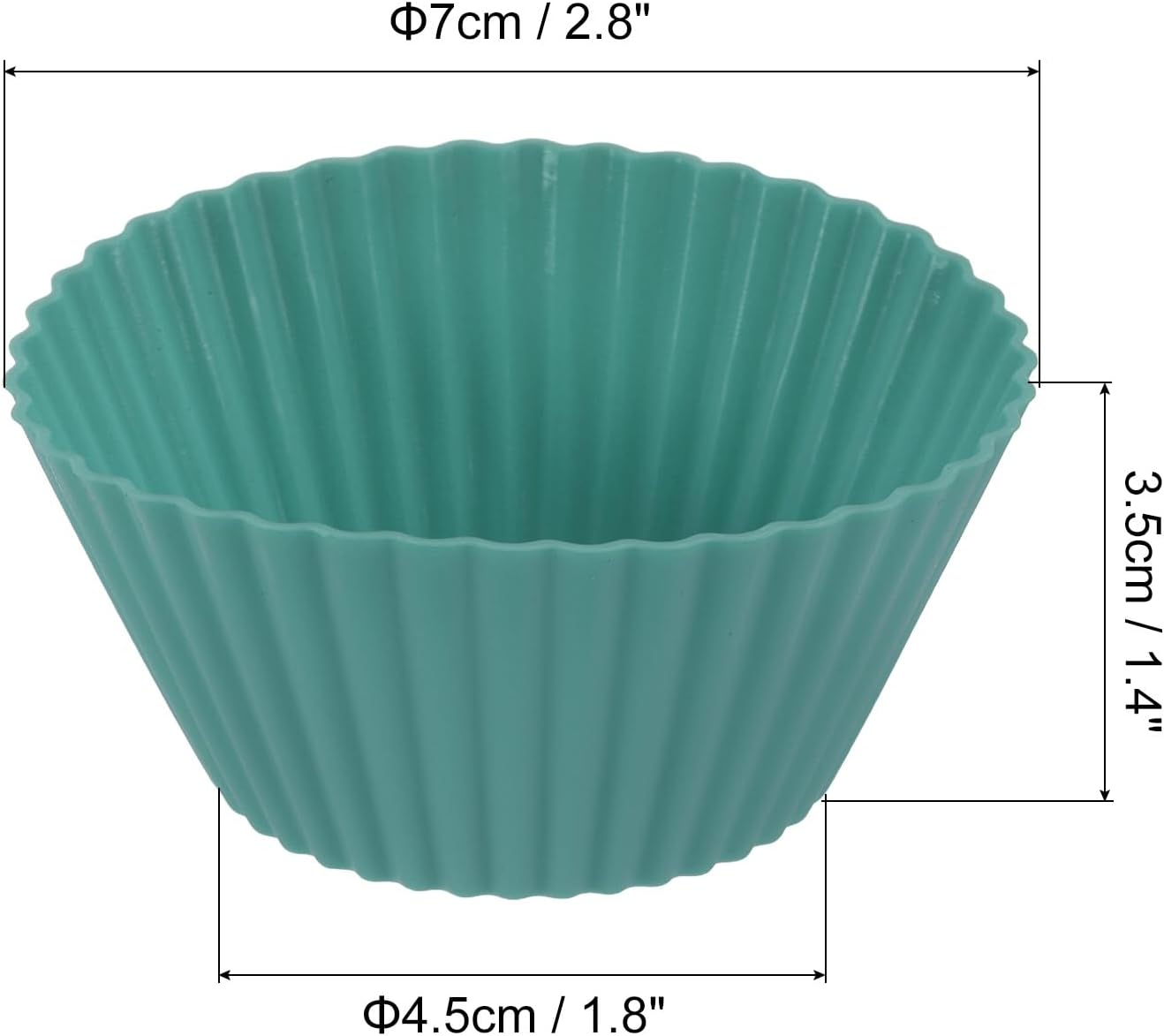 uxcell 18Pcs Silicone Cupcake Liners, Non-Stick Baking Cups, for Cooking Eggs, Baking Muffins and Make a Cake(Pink)