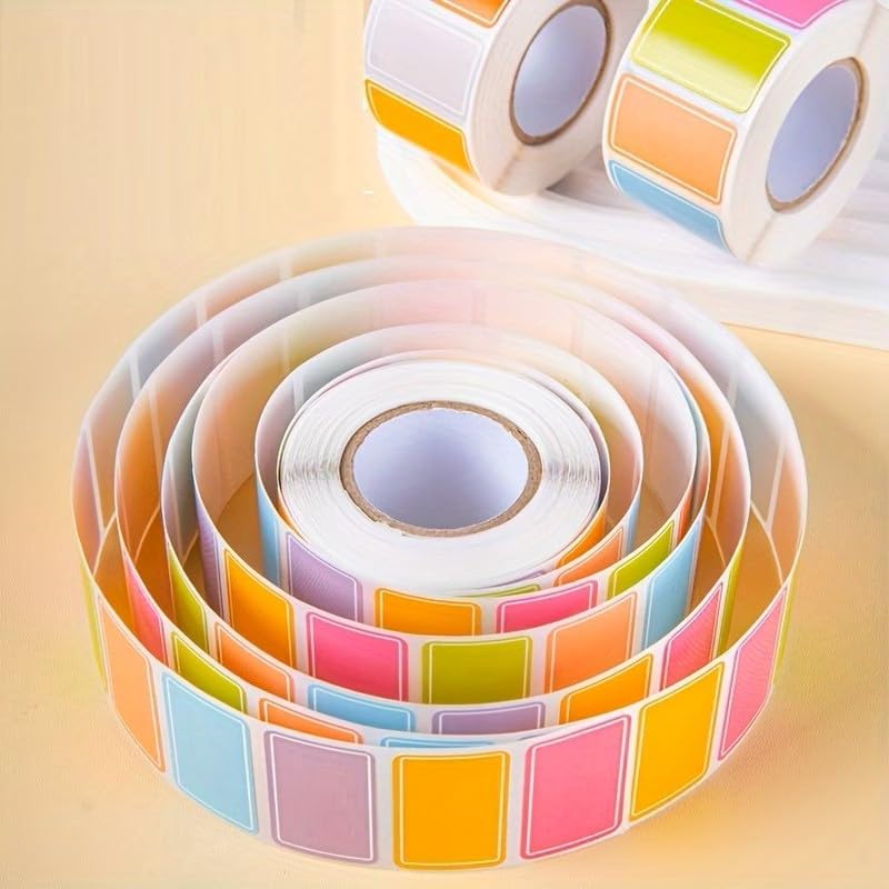 100-Pack Removable Freezer Labels, Waterproof Food Storage Stickers for Date & Contents Marking - Colors B