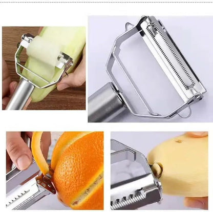 Multifunctional Peeler- Stainless Steel, Fruit & Vegetable Peeler, Cheese Slicer, Julienne Slicer/Shredder