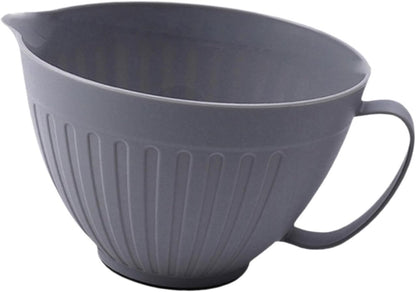 Mixing Bowl Batter Bowl Long Handle with Spout Oatmeal Bowl Serving Bowl Salad Bowl for Cooking Baking Soup Prepping Dessert, Pink