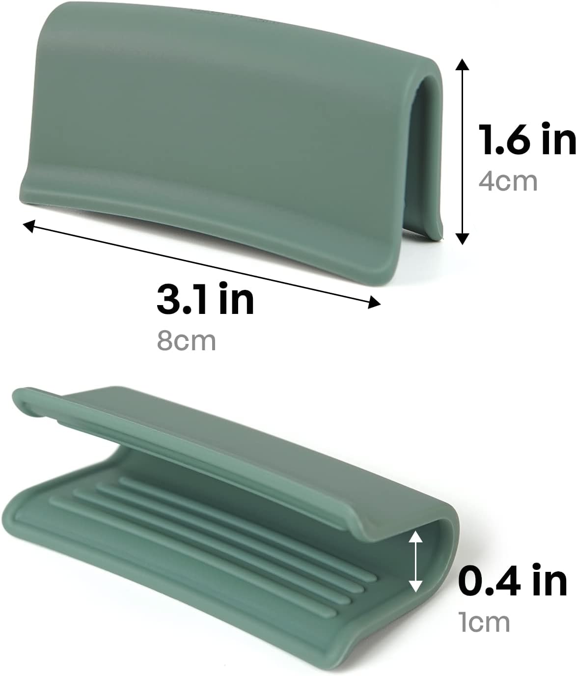 Carrotez Silicone Pot Holders, Heat Resistant Pot Handle Covers for Kitchen, Accessories for Cast Iron or Ceramic Dutch Ovens, 1 Pair (2 pcs) - Cream