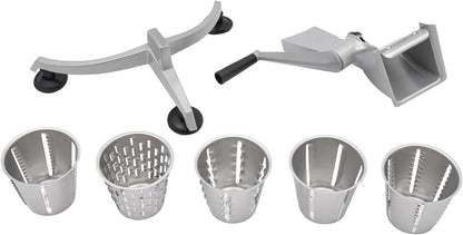DYRABREST Manual Vegetable Cutter Rotary Cheese Grater Shredder Vegetable Fruit Chopper Cutter Machine Manual Cheese Grating Tool Multifunctional Food Grinder with 5 Drum Blades